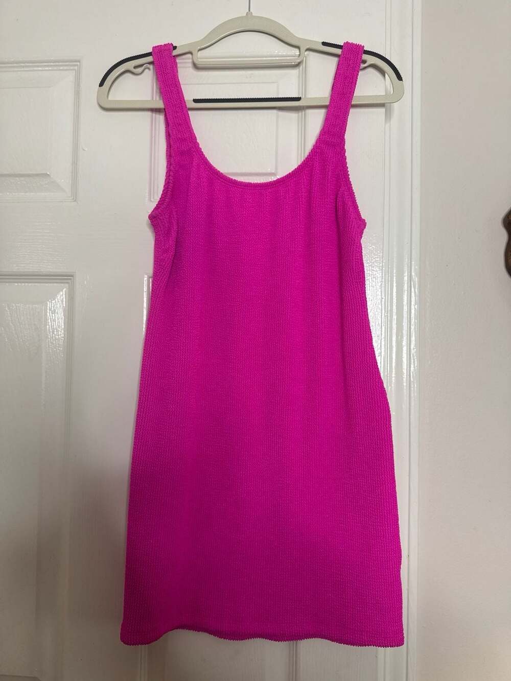 Good American Always Fits Crinkle Mini Dress Pink Size 5/6